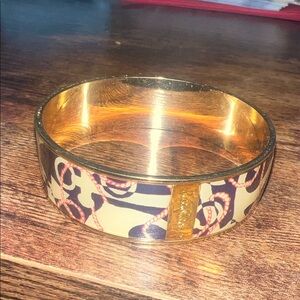 Lily Pullitzer Gold and Navy Bangle Bracelet
